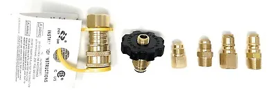 3/8  Natural Gas Quick Connect Fitting LP Gas Propane Hose Quick Disconnect Kit • $21.99