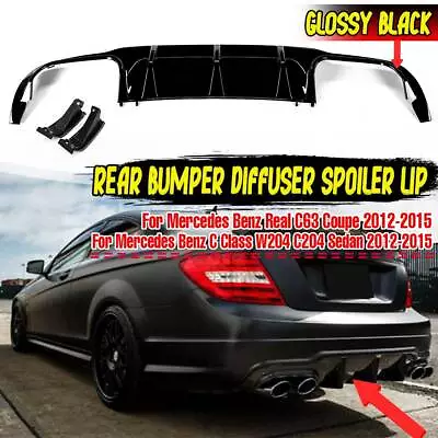 For 2011-2014 Mercedes W204 C250 C300 C350 C63 AMG Rear Diffuser ABS Carbon Look • $99.99