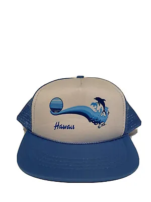 NEW YOUTH Vintage 80’s HAWAII Dolphins Snapback Trucker Hat • $3.99