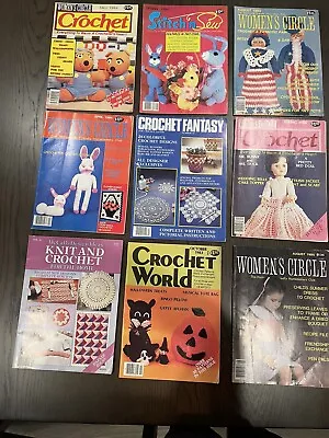 Vintage Crochet Magazines & Women’s World - Lot Of 9 • $12