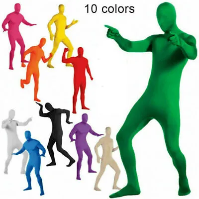Party Costume Invisible Morph Suit Adult Men Women Full Body Spandex Jumpsuit UK • £14.99