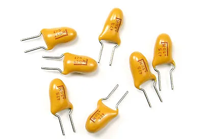 10pcs Mallory Dipped Tantalum Radial Capacitor 4.7uf 50v 10% Tolerance • $23.72