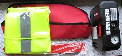 Emergency Kit: Triangle Tyre Pump 2x High Visibility Vest Bag • £19.99