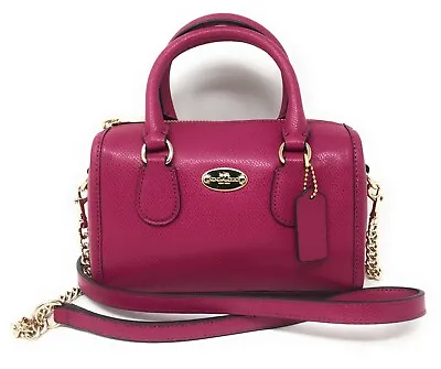 Coach Crossgrain Leather Baby Bennett Satchel In Cranberry - NWT - $250 MSRP! • $154.10