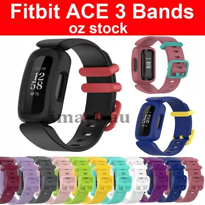 $6.99 • Buy Fitbit Ace 3 Bands Kids Anti-Lost Silicon Replacement Wristband Watch Band Strap