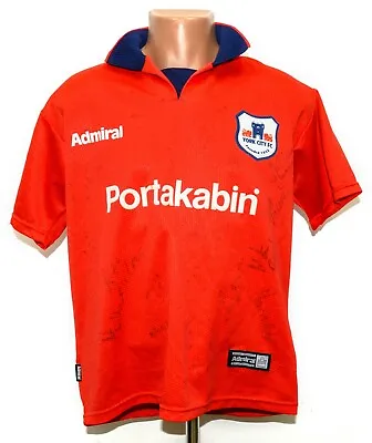 York City 2000/2001 Home Signed Football Shirt Jersey Admiral Size S • £101.99