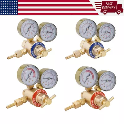 Acetylene Oxygen Gas Welding Regulator Pressure Gauge Fit Victor Solid Brass Set • $87.50