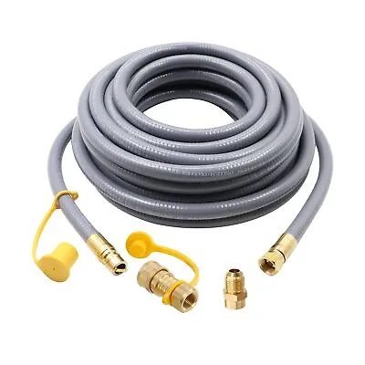 48 Feet 1/2-Inch Natural Gas Hose With Quick Connect Fitting For BBQ Grill ... • $138.99