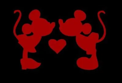 Mickey And Minnie Mouse Kissing Car Truck Vinyl Decal Sticker 7  • $8.99