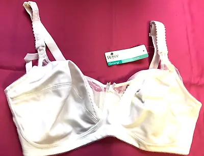 Royce Nursing Bra 40E White Drop Cups Charlotte 822 Cotton Blend New With Tags • £14