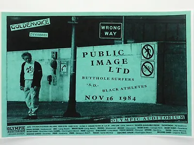 $14.95 • Buy Public Image Ltd Butthole Surfers 1984 Olympic Auditorium La Punk Concert Poster