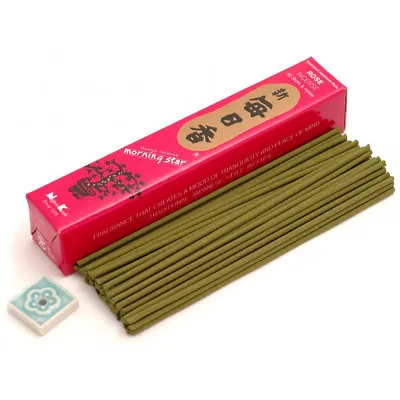 Japanese Nippon Kodo Morning Star ROSE Incense 50 Sticks With Incense Holder • $7.95