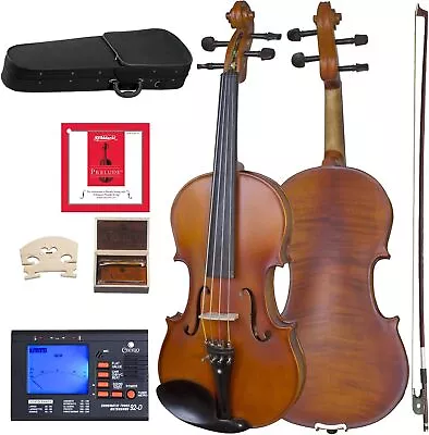 Cecilio CVA-500 Solidwood Ebony Fitted Viola W/D'Addario Prelude Strings - 16 In • $108.47