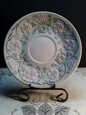 Vintage *RICHARD GINORI* ITALY*  Green And Pink Floral Pattern  Plate *Gold Trim • $39