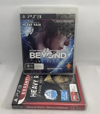 Beyond Two Souls & Heavy  Rain Double Game Playstation 3 With Manual Free Post • $17.95