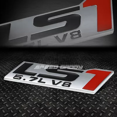 For 5.7 Chevy/gm Ls1 Ls V8 Metal Bumper Trunk Grill Emblem Decal Sticker Chrome • $6.69