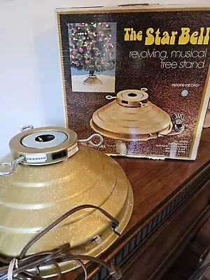 Vintage REVOLVING And MUSICAL Tree Stand - Star Bell WORKS  • $100