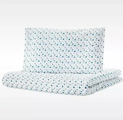 Ikea Gulsparv Duvet Cover & Pillowcase Bedding Set Blueberry Crib • £5