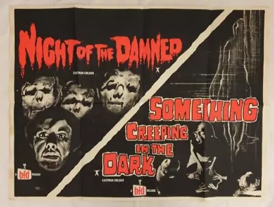 Night Of The Damned Double Bill  Original  Uk Quad  Poster  30 X 40'' • £150