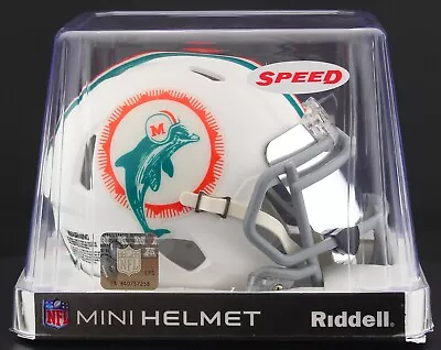 MIAMI DOLPHINS NFL Riddell SPEED Mini Football Helmet W/ EYE SHIELD VISOR • $49.95