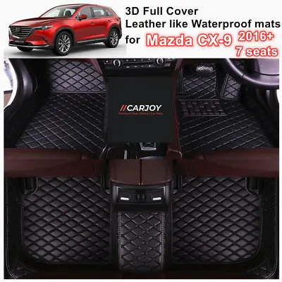 3D Waterproof Full Cover Car Floor Mats For Mazda CX8 CX-9 2016 - 2023 3 Rows • $175.50
