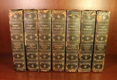 Works Of Victor Hugo Incomplete Set 7 Of 10 Volumes Present / 1900 • $250