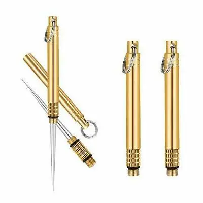 2 Pieces Portable Titanium Toothpicks Fork Metal Toothpick W/ Protective Holder • $12.99