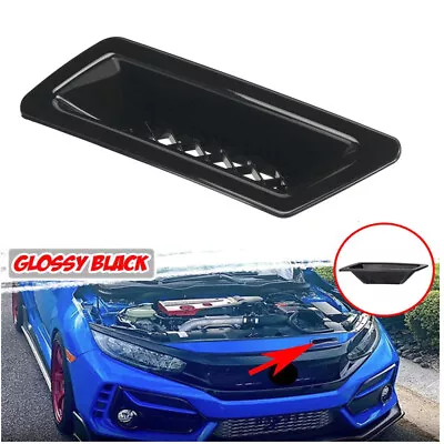 $40.38 • Buy For 2016-2021 Honda Civic Front Bumper Hood Air Vent Intake Duct Glossy Black