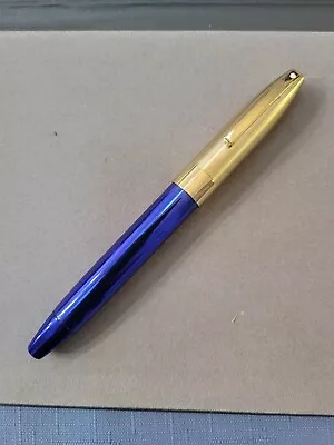 Sheaffer Legacy WD Brushed 23K GE Cap-Blue Laque Barrel Fountain Pen Made USA • $479