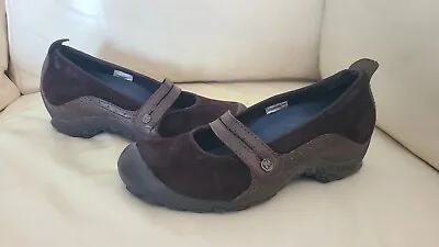 MERRELL Plaza Bandeau Chocolate Leather Mary Jane Comfort Shoes Women's Size 7 • $19.95