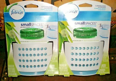 $22.05 • Buy Febreze Small Spaces MEADOWS AND RAIN 2 Refills 2 Holders Fits Set & Refresh