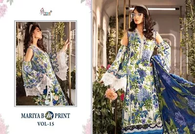 Pakistani Designer Maria B Lawn Suits 2024 Unstitched • £20