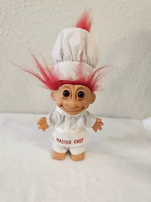Russ Troll Doll Red Hair Brown Eyes Master Chef Hat Cook Uniform Apron Vintage • $9.99
