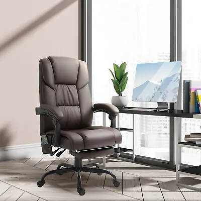 Massaging Office Chair With Reclining Function 5 Wheels And High Back Support • $136.79