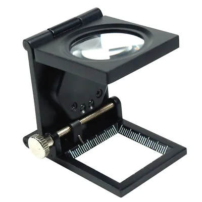 10X 30mm Foldable Lighted Magnifier / Loupe Jewelry Photo Sewing Thread Counter • $7.99