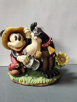 VTG Disney Enesco Mickey Mouse & Cow Figurine  One Good Chore Deserves An Udder  • $14.95