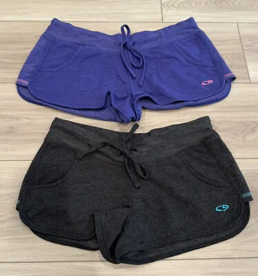 LOT 2 Pair Women Champion Cotton Polyester Exercise Workout Lounge Shorts Small • $6.95