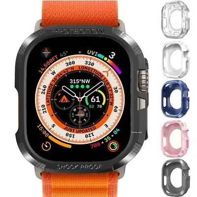 $9.99 • Buy TPU Armor Silicone Shockproof Protection Bumper Case For Apple Watch Ultra 49mm 