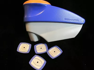 Fiskars Anywhere Punch Die Set W 4 Changeable Shapes Blue Orange Large Puncher • $15.95
