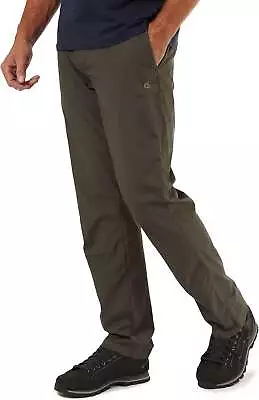Craghoppers Mens Kiwi Boulder Slim (Long) Walking Trousers Outdoor Pants - Black • £14.95