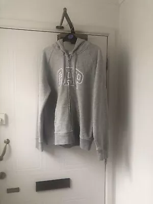 GAP Women’s Hoodie Zip Up Fleece Lined Grey XL • £2.50