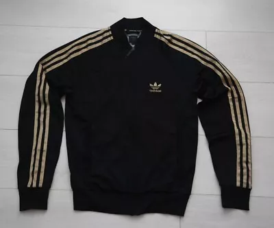 Adidas Superstar TT Mens Jacket Black Gold Track Top Vintage Retro 90s Size S • $80