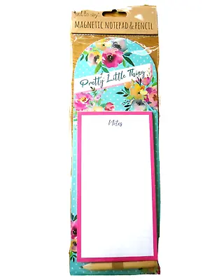 £2.99 • Buy MAGNETIC NOTE PAD & PENCIL - FLOWERS - XMAS GIFT - Shopping List - PRETTY