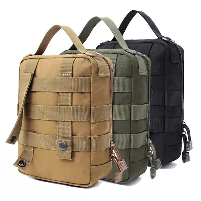 Tactical Molle Admin Pouch Belt Pouch Outdoor EDC Utility Tool Organizer Bag • $12.99