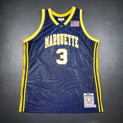 100% Authentic Chris Webber Mitchell & Ness 02 03 Marquette Jersey Size 48 XL • $250