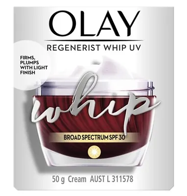 $26.95 • Buy Olay Regenerist Whip UV SPF Face Cream Moisturiser 50g