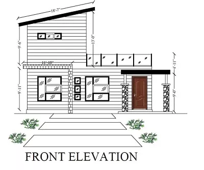 Modern Tiny House Home Building 2 BedRoom & 2 BathRoom House Plans - CAD File • £28.94