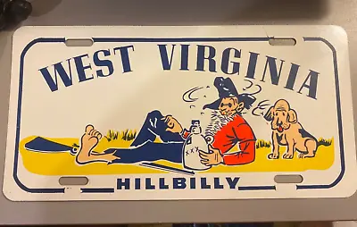 Vintage West Virginia Moonshiner License Plate Hillbilly Moonshine WV • $99.99