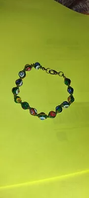 Murano Millefiori Glass Bead Bracelet • $6