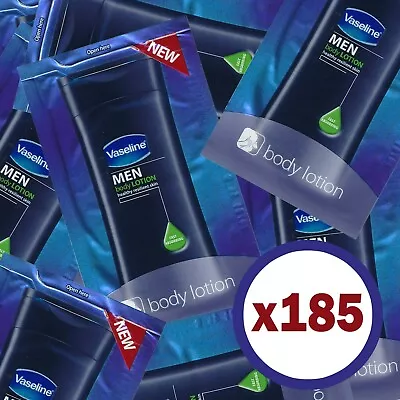 185 X VASELINE Men Body Lotion  Non-Greasy Moisturiser Sachets  Joblot - 5p Each • £9.99